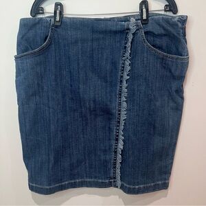 Chico's Dark Blue Denim Pencil Skirt